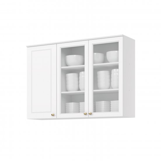 Americana Top Cabinet with 03 Glass Doors  1200 mm 